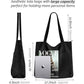 Black Stylish Corduroy Canvas Tote Bag - Fashionable and Retro Shoulder Bag