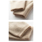Black Color Block Cashmere Fingerless Gloves for Women Autumn Winter Outdoor Cold Protection Warm Knitted Gloves
