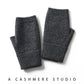 Dark Grey Color Block Cashmere Fingerless Gloves for Women Autumn Winter Outdoor Cold Protection Warm Knitted Gloves