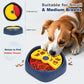 Red,Yellow and Blue Interactive Dog Puzzle Feeder Bowl - Slow Eating & Mental Stimulation Toy for Small Medium Breeds