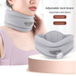Grey Ergonomic Neck Support Brace - Adjustable Soft Cervical Collar for Posture Correction