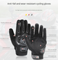 Size 2XL Purple and Black Protective Motorcycle Riding Gloves - Hard Knuckle Armour & Touchscreen Fingertips