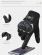 Size 2XL Purple and Black Protective Motorcycle Riding Gloves - Hard Knuckle Armour & Touchscreen Fingertips