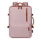 Pink Expandable Laptop Backpack with USB Port - Stylish Travel & Business Daypack