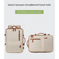 Beige Expandable Laptop Backpack with USB Port - Stylish Travel & Business Daypack