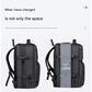 Black Expandable Business Travel Backpack with USB Charging Port - Water-Resistant Laptop Bag for Commuting & Carry-On
