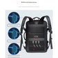 Black Expandable Business Travel Backpack with USB Charging Port - Water-Resistant Laptop Bag for Commuting & Carry-On