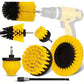Yellow and Black Complete 7-Piece Drill Brush Power Scrubber Set - All-Purpose Cleaning Kit for Bathroom, Tile, Car Detailing & More