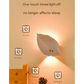 White RGB Color-Changing Leaf LED Night Light - Wireless Motion Sensor Wall Lamp with Remote Control for Ambiance Lighting