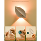 White RGB Color-Changing Leaf LED Night Light - Wireless Motion Sensor Wall Lamp with Remote Control for Ambiance Lighting