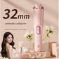 Black Portable Cordless Hair Curler - USB-C Rechargeable Automatic Hair Waver with Ceramic Barrel & Anti-Scald Design