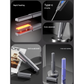 Dark Grey Compact Cordless Hair Straightener - Portable 2-in-1 Mini Flat Iron, USB-C Rechargeable for Travel & Touch-ups