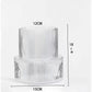 Transparent Modern Two-Tier Ribbed Glass Vase - Elegant Cylindrical Flower Centrepiece for Home Decor