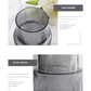 Transparent Modern Two-Tier Ribbed Glass Vase - Elegant Cylindrical Flower Centrepiece for Home Decor