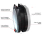 Black 4-Way Locking Cat Flap Door - Pet Entry Portal for Interior Doors, Walls & Cabinets