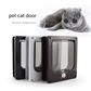 Size XL Black 4-Way Locking Pet Flap Door for Cats and Small Dogs - Weatherproof Magnetic Cat Door