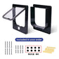 Size XL Black 4-Way Locking Pet Flap Door for Cats and Small Dogs - Weatherproof Magnetic Cat Door