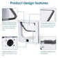 Size XL Black 4-Way Locking Pet Flap Door for Cats and Small Dogs - Weatherproof Magnetic Cat Door
