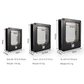 Size XL Black 4-Way Locking Pet Flap Door for Cats and Small Dogs - Weatherproof Magnetic Cat Door