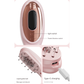 White Rechargeable Electric Scalp Massager with Red & Blue Light Therapy - Hair Oil & Serum Applicator Comb(Not containing essential oils)