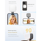 Black Magnetic Foldable Selfie Light with Mirror - Rechargeable LED Fill Light for iPhone & Android Vlogging(Mobile phone is a shooting prop and is not included)