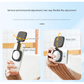 Black Magnetic Foldable Selfie Light with Mirror - Rechargeable LED Fill Light for iPhone & Android Vlogging(Mobile phone is a shooting prop and is not included)