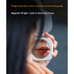 Black Magnetic Foldable Selfie Light with Mirror - Rechargeable LED Fill Light for iPhone & Android Vlogging(Mobile phone is a shooting prop and is not included)