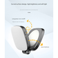 Black Magnetic Foldable Selfie Light with Mirror - Rechargeable LED Fill Light for iPhone & Android Vlogging(Mobile phone is a shooting prop and is not included)