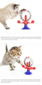 Blue Interactive Pet Treat Dispenser - Spinning Wheel Food Puzzle Toy for Cats & Dogs with Suction Cup Base