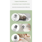 White Quiet Electric Pet Nail Grinder with LED Light - 2-Speed USB-C Rechargeable Trimmer for Dogs & Cats Grooming