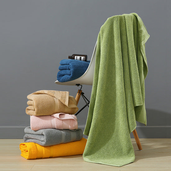 Blue Premium 3-Piece 100% Cotton Towel Set - Ultra Soft, Absorbent & Quick-Dry for Bathroom