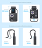 White Portable 200X Clip-On Microscope Lens for Smartphone - HD Pocket Magnifier with CPL Filter and LED Light(excluding mobile phones)