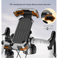 Black Heavy Duty Bike Phone Mount - Anti-Shake Motorcycle Holder with Secure Lock, 360 Rotation Cradle for All-Terrain Cycling