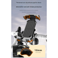 Black Heavy Duty Bike Phone Mount - Anti-Shake Motorcycle Holder with Secure Lock, 360 Rotation Cradle for All-Terrain Cycling