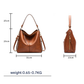 Blue Womens Soft PU Leather Hobo Bag - Large Casual Tote Handbag with Adjustable Crossbody Strap