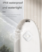 2 Pcs White Automatic UVC Toilet Sanitizer Light - Rechargeable Portable Sterilizer for Bathroom Hygiene