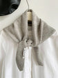 Grey Chic Wool Blend Knit Triangle Scarf - Versatile & Warm Fashion Accessory - 105 x 35cm