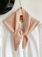 Pink Chic Wool Blend Knit Triangle Scarf - Versatile & Warm Fashion Accessory - 105 x 35cm