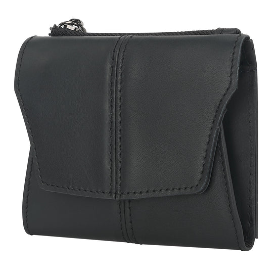Black Genuine Leather Women&
