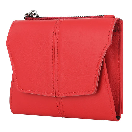 Red Genuine Leather Women&