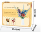 Blue DIY 3D Wooden Flower Bouquet Puzzle Set with Vase - Craft Kit for Kids and Adults