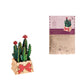 Thousand Flowers DIY 3D Wooden Cactus Puzzle with Red Flowers - 46-Piece Kids&