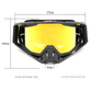 Blue-white Frame and Blue Sheet Motocross Goggles - Durable Off-Road Motorcycle Riding Eye Protection with Lens