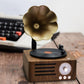 Vintage Gramophone Bluetooth Speaker - Retro Wireless Music Player with Classic Design