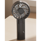 Black Mini Portable USB Rechargeable Fan - Quiet Cooling for Desk or Travel