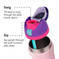 Red 32oz 304 Stainless Steel Insulated Water Bottle - Dual-Drink Pop-Up Lid