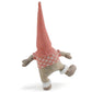 Pink Hat One-Legged Standing Christmas Gnome - Santa & Rudolph Plush Faceless Dwarf Figurine