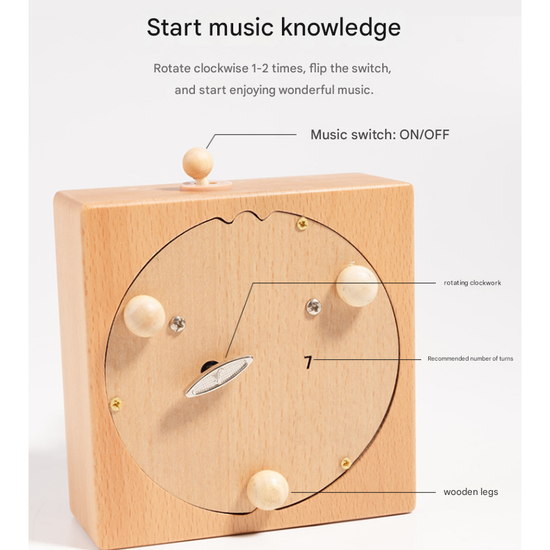 MAOMAO-Music Box (nine-colored deer of mythology) Handmade Wooden Ferris Wheel Music Box - Christmas Carousel Hand-Cranked Desktop Decoration