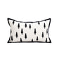 Trees Triangle Elegant Two-Piece INS-Style Jacquard Pillow Covers - Black & White Sofa Decor
