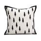 45*45cm Trees Triangle Elegant Two-Piece INS-Style Jacquard Pillow Covers - Black & White Sofa Decor